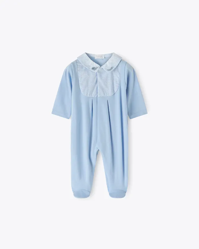 nanan-tutina-neonato-azzurra-ciniglia-a-coste-vichy image 1