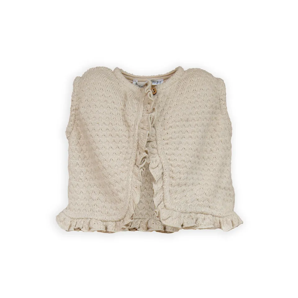 bamboom-gilet-bimba-sand-10-con-balze-made-in-italy image 1
