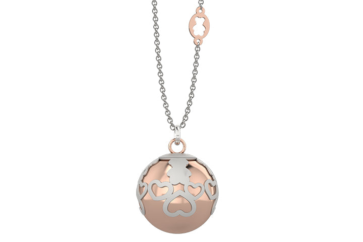 nanan-pendente-argento-925-dorato-boule-con-orsetto-e-cuoricini image 1