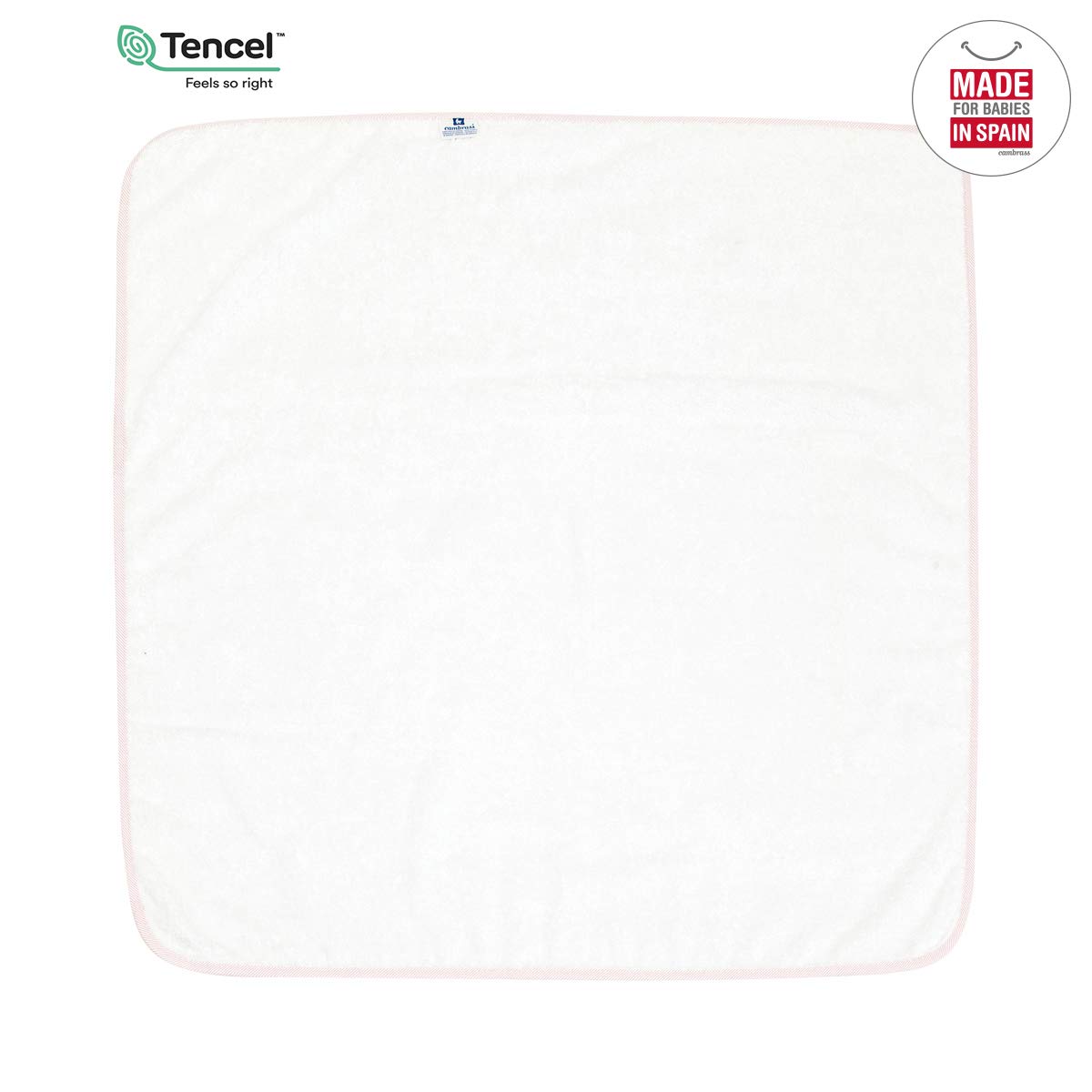 cambrass-35038-accappatoio-neonato-80x80-cm-rosa-star-in-tencel image 3