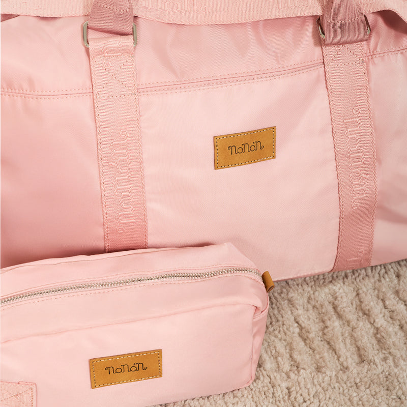 nan-n-pochette-rosa-in-nylon-con-zip-argento image 2