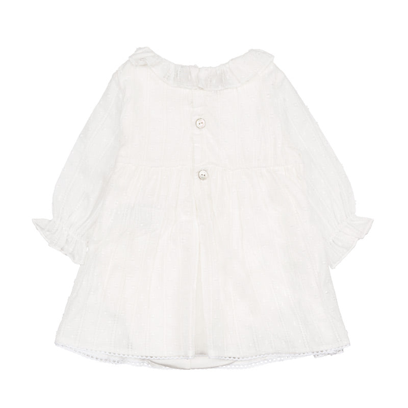 nanan-abito-a-body-bianco-maniche-lunghe-con-frappa image 2