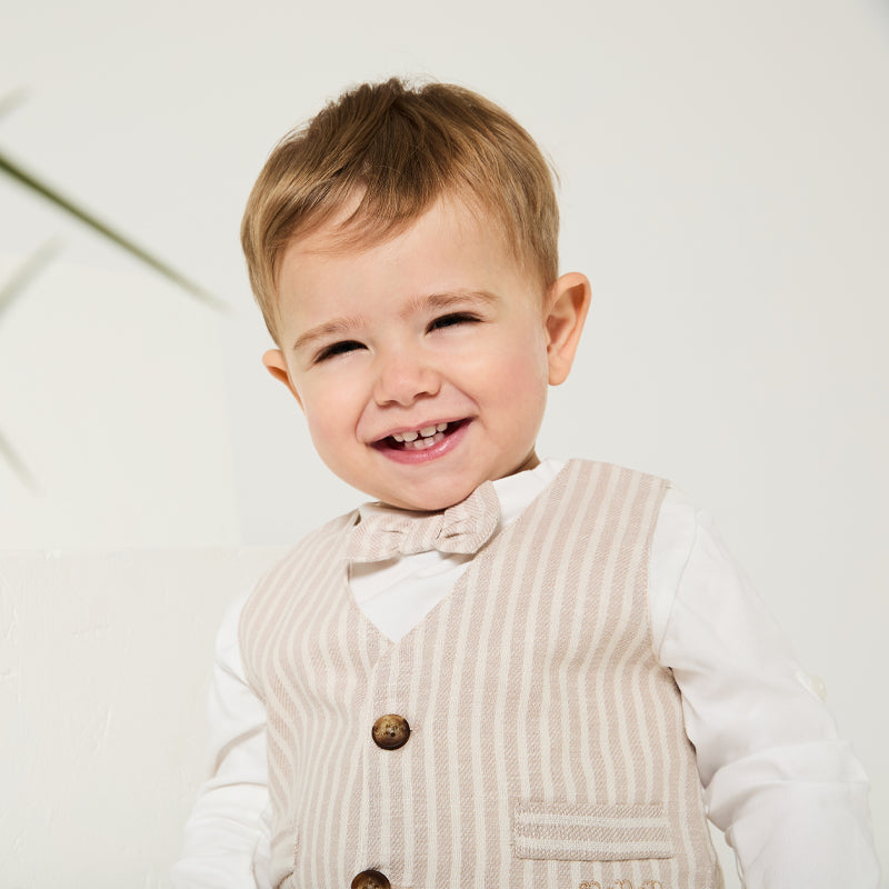 nanan-gilet-beige-in-lino-e-cotone-da-cerimonia image 3