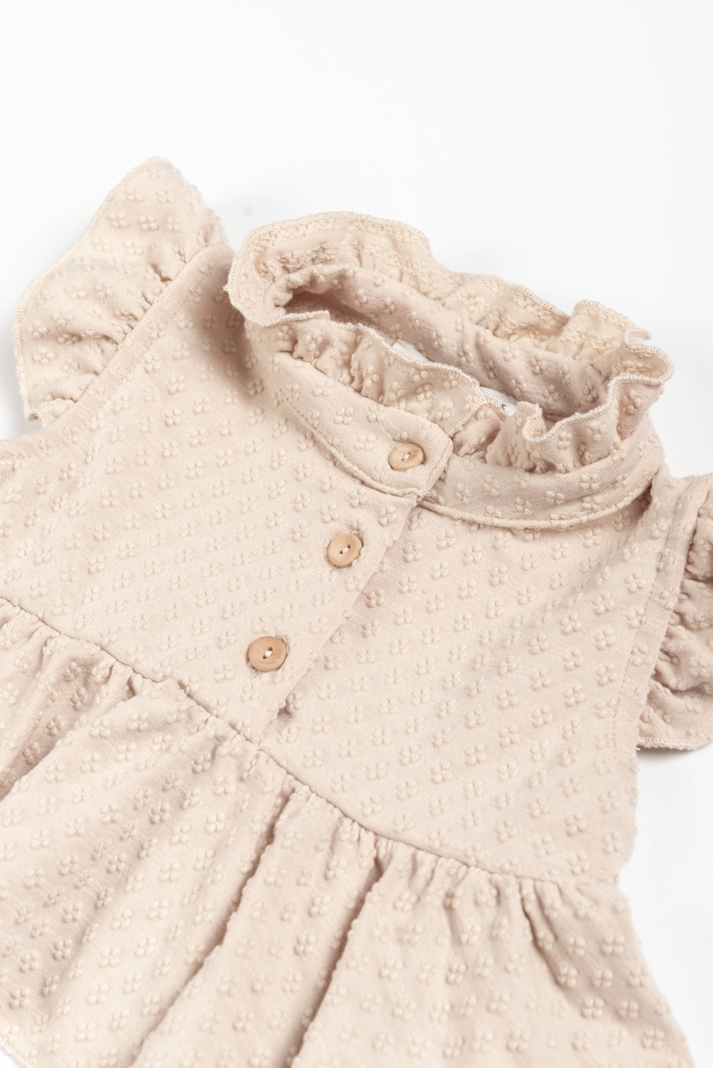 bamboom-camicia-dots-almond-cream-273-bimba-maniche-aletta image 3