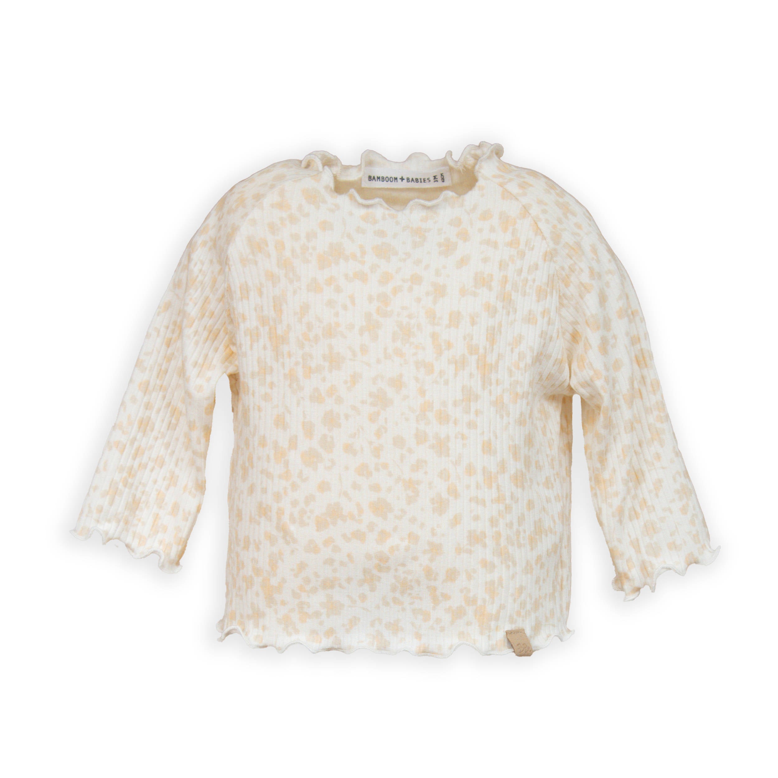 bamboom-t-shirt-bimba-maniche-lunghe-costine-print-petals-422 image 1