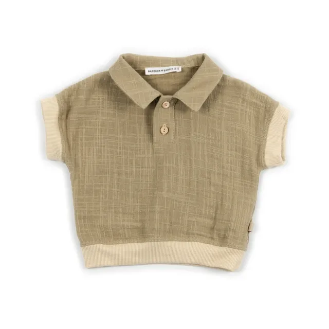 bamboom-polo-bimbo-mustard-270-polo-cotone-effetto-lino image 1