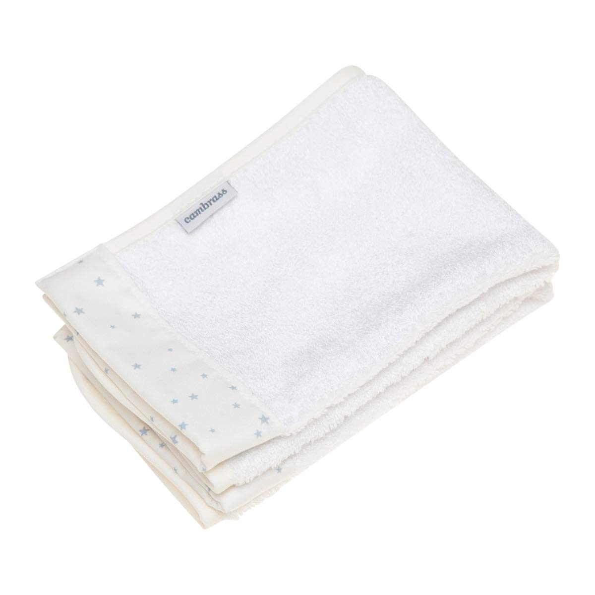 cambrass-43356-set-2-asciugamani-astra-azzurro-25x35-cm-bavette-tencel image 1