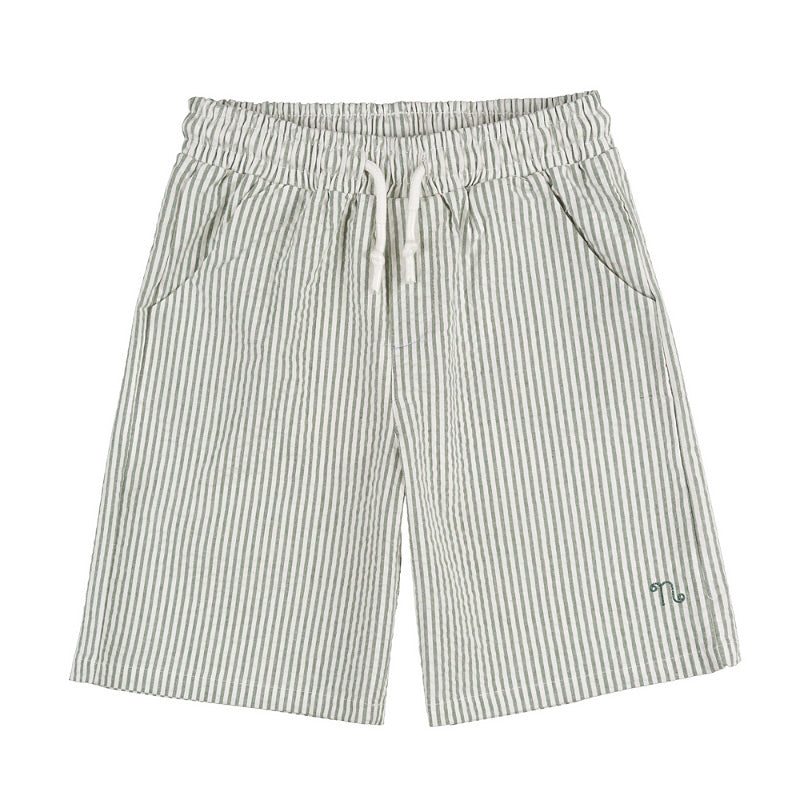 nanan-bermuda-verde-a-righe-con-coulisse image 1
