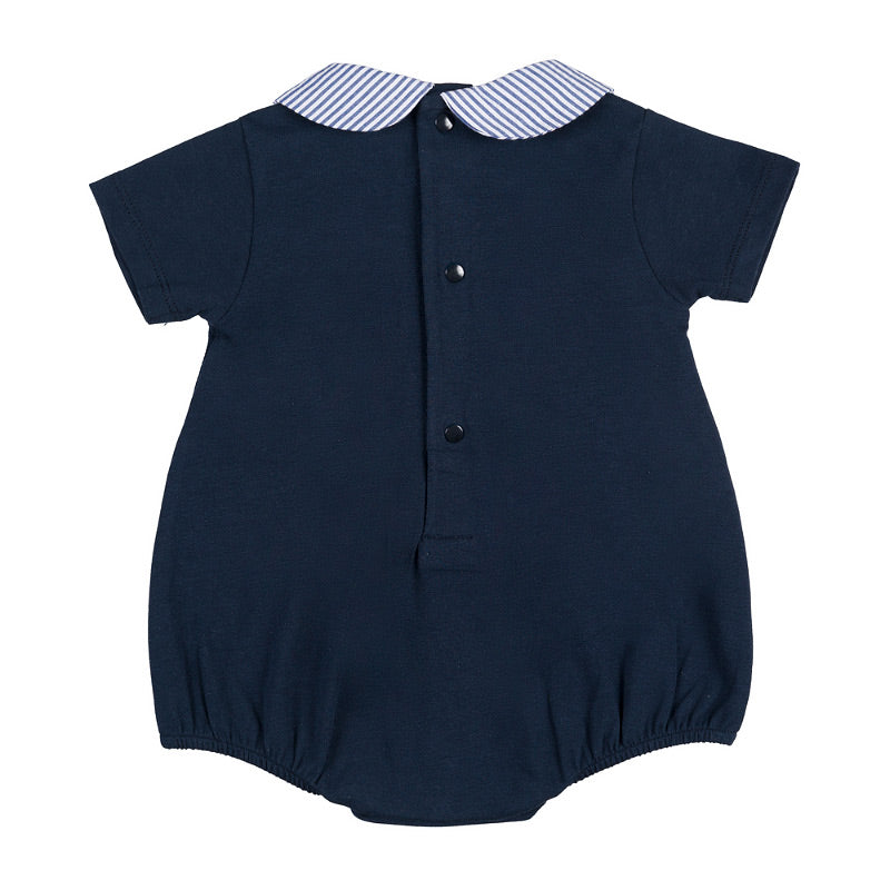 nanan-pagliaccetto-blu-jersey-con-colletto-a-righe image 2
