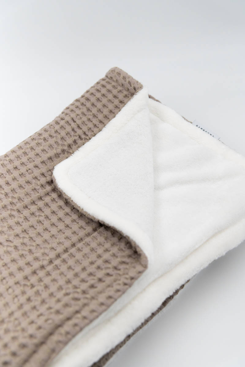 bamboom-coperta-culla-100x75-goffrato-peluche-sabbia-scuro-139 image 3