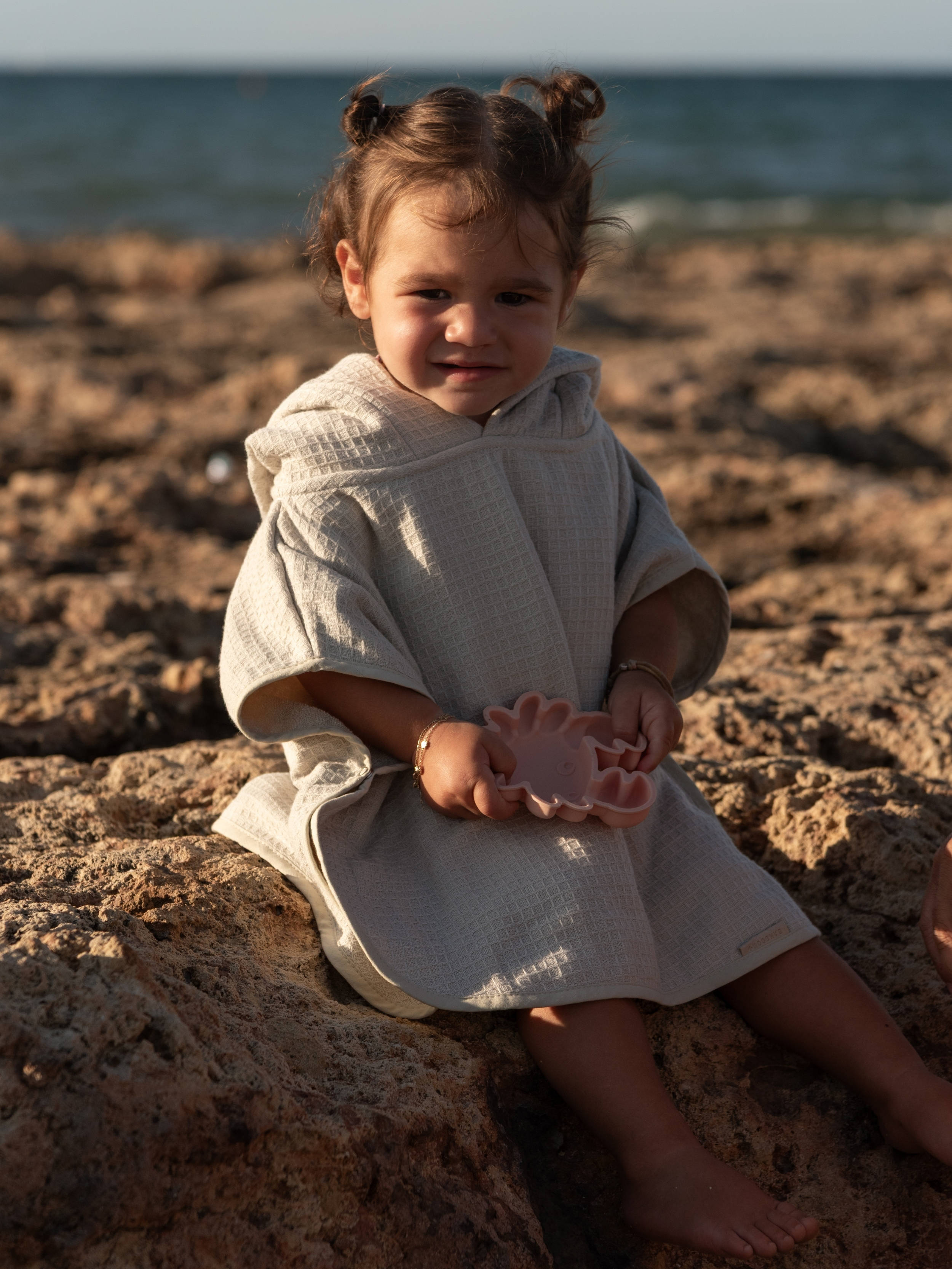 bamboom-poncho-waffle-sea-breeze-355-con-cappuccio image 6