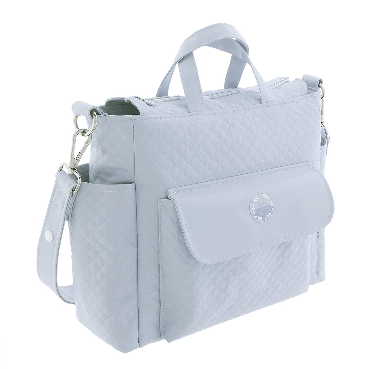 cambrass-borsa-mamma-pack-sara-azzurro-16x43x37-cm image 2