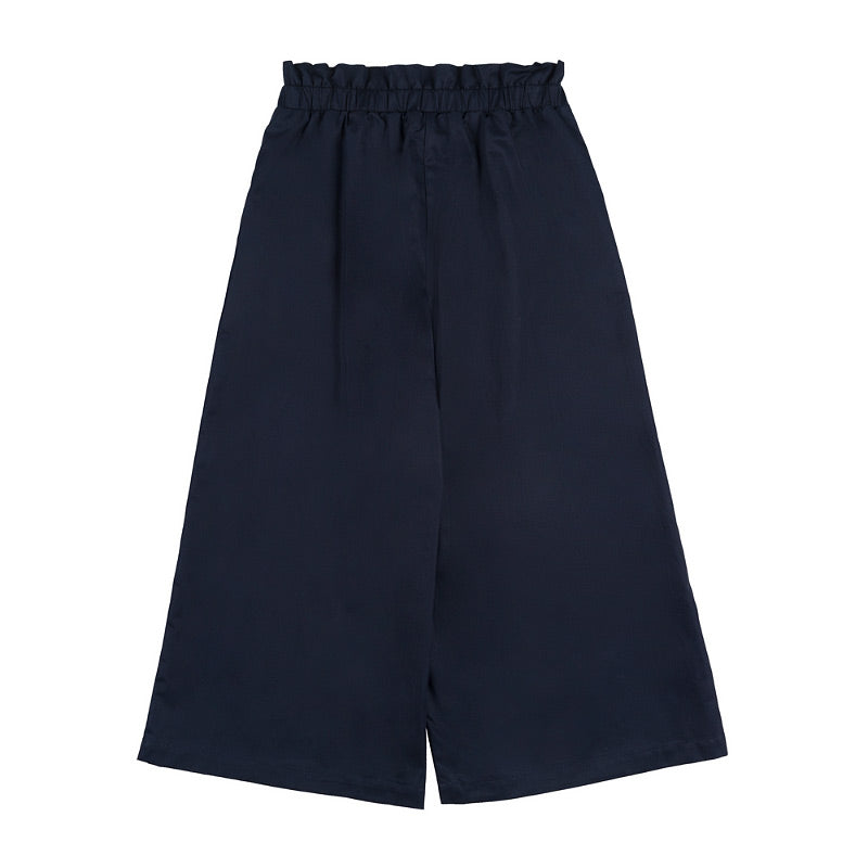 nanan-pantalone-lungo-blu-con-vita-elasticata image 2