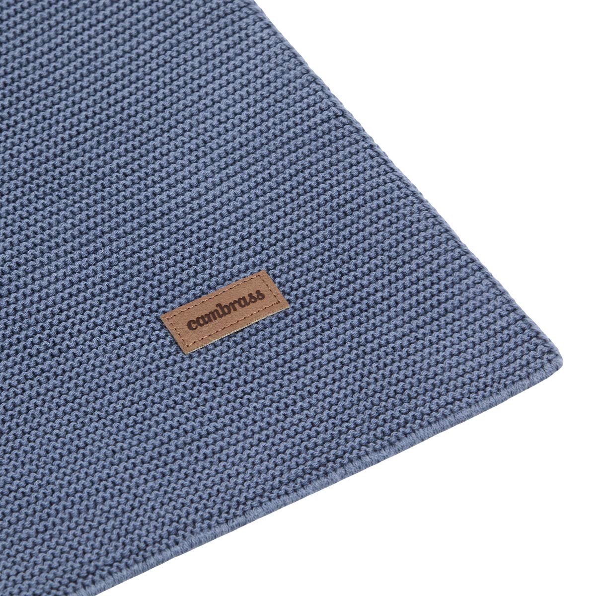 cambrass-basic-blue-coperta-cotone-neonato-80x100-cm-480-g image 3