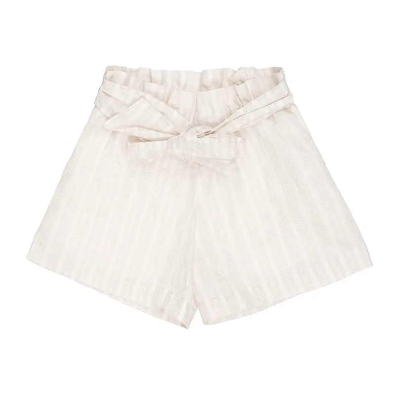 nanan-shorts-a-righe-panna-con-fiocco image 1