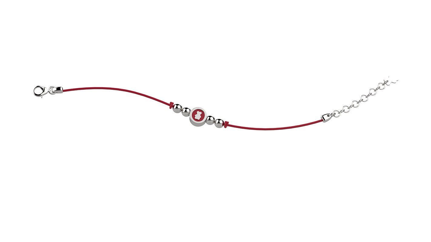 nanan-bijou-bracciale-argento-925-con-laccio-rosso-e-orsetto image 1