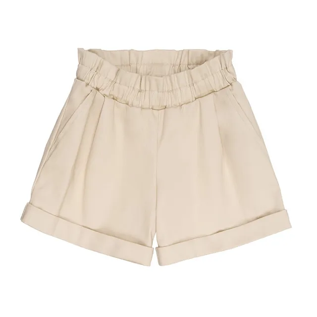nanan-shorts-beige-in-cotone-con-frappa-e-tasche-alla-francese image 1