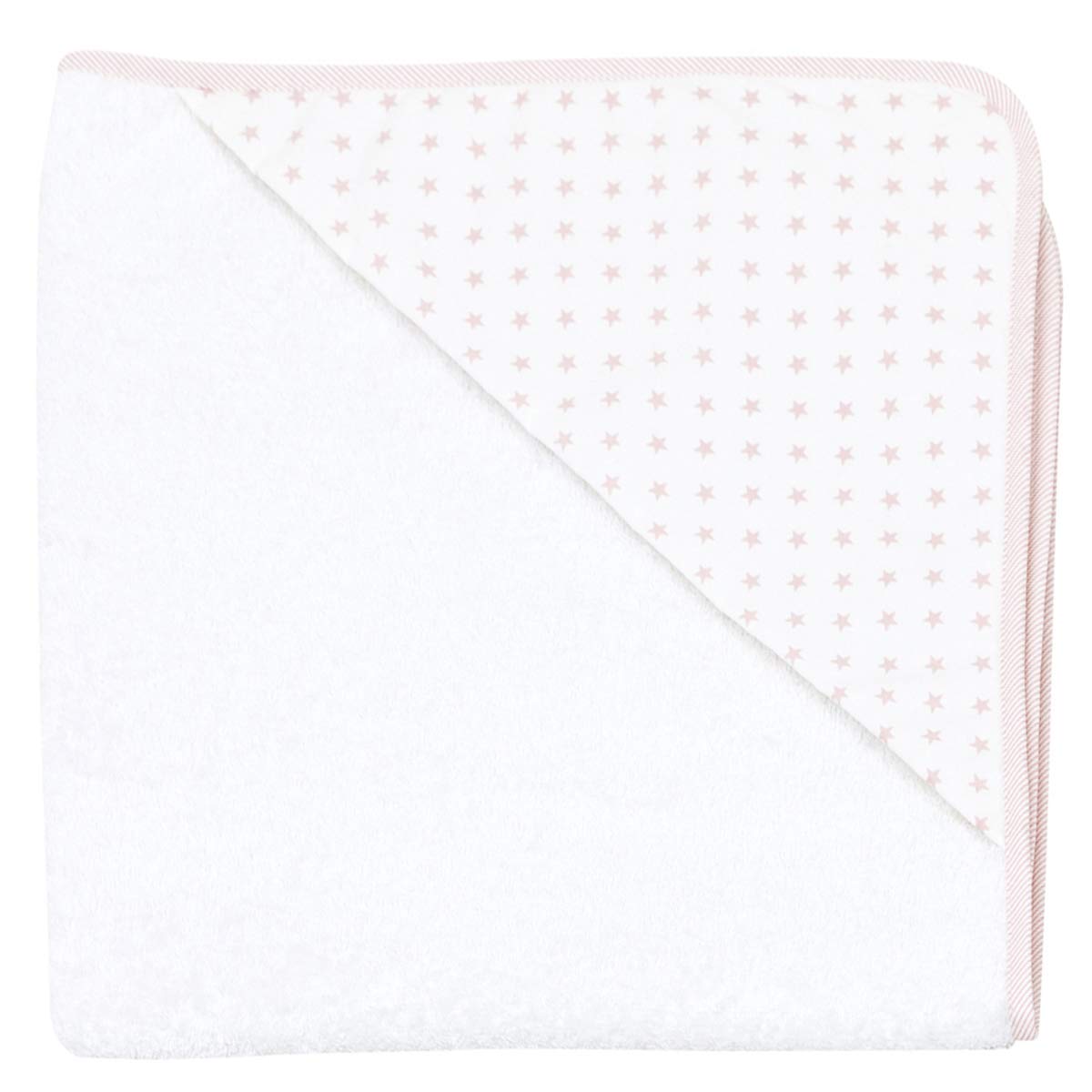 cambrass-35038-accappatoio-neonato-80x80-cm-rosa-star-in-tencel image 1