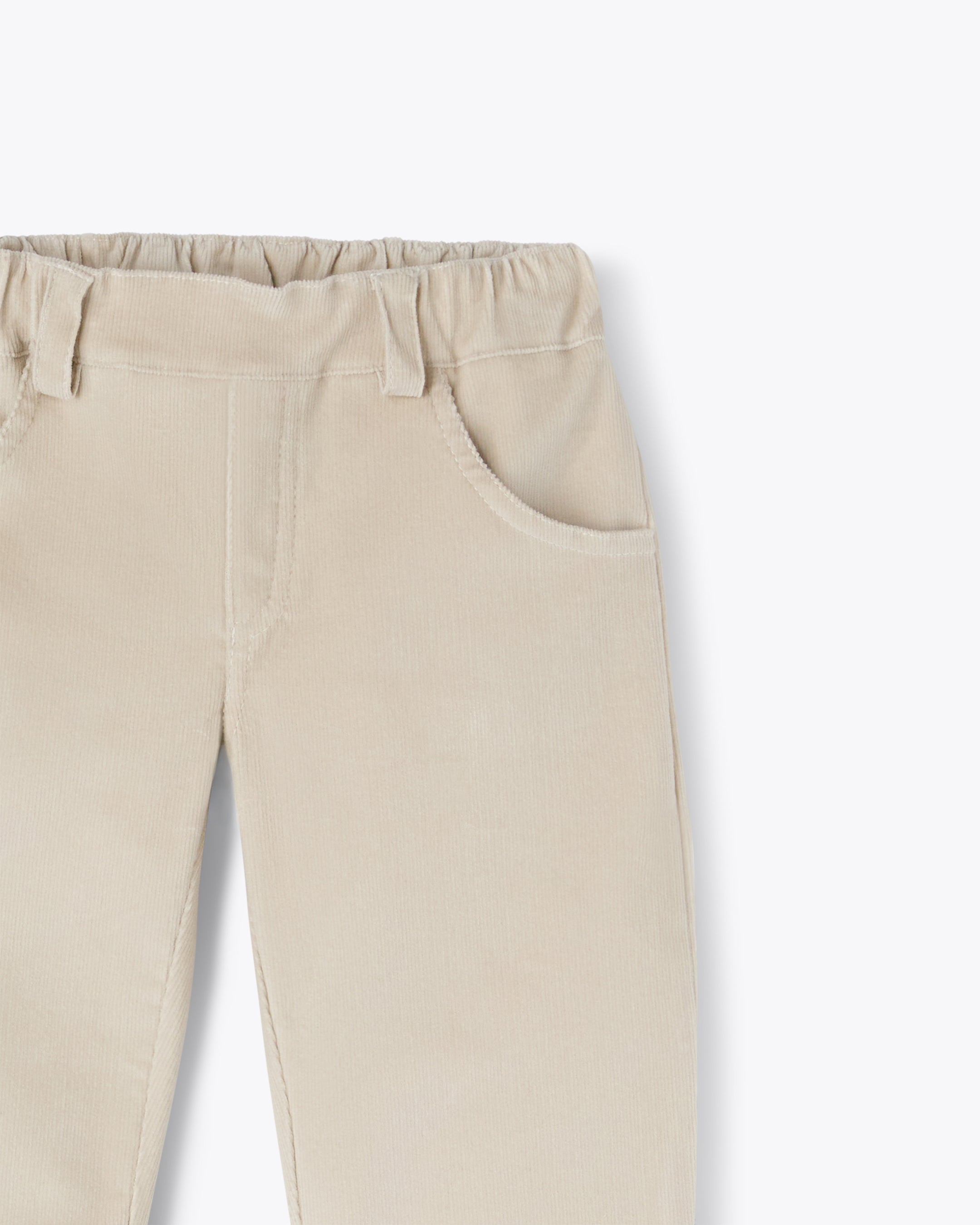 nanan-pantalone-bimbo-beige-5-tasche-in-velluto-a-coste image 3