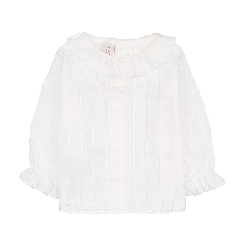 nanan-blusa-jacquard-plumeti-bianca image 1