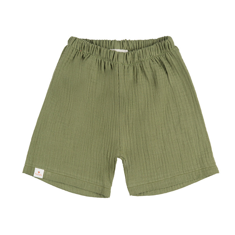 nanan-completo-camicia-shorts-verde-cotone-organico image 4