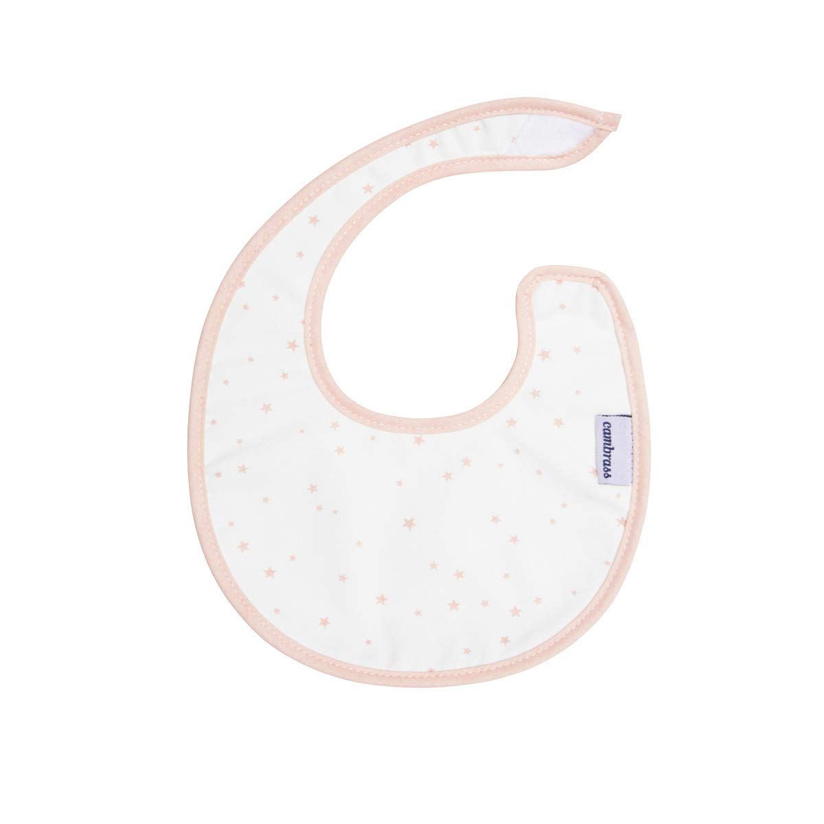 cambrass-43359-bavetta-rotonda-velcro-astra-rosa-star-16x19-cm-bavaglino image 1