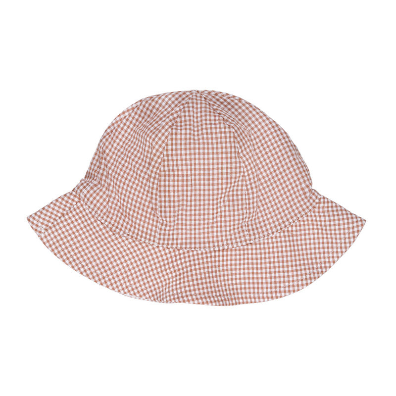 nanan-cappello-alla-pescatora-in-vichy-marrone image 2