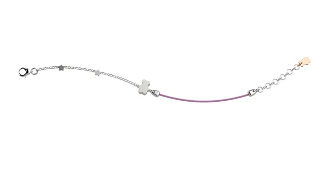 nanan-bijou-bracciale-argento-925-con-orsetto-laccio-lilla-2 image 1