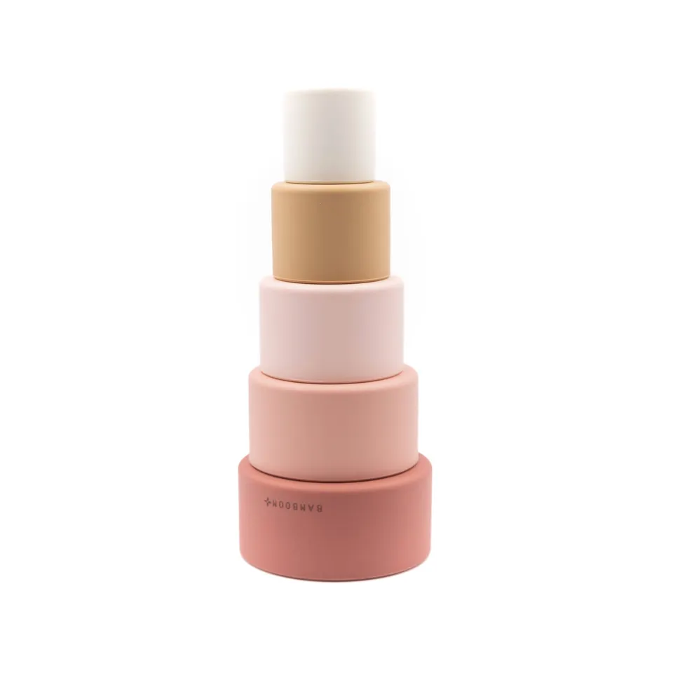 bamboom-torre-di-cubi-in-silicone-gioco-impilabile-rosa-04 image 1