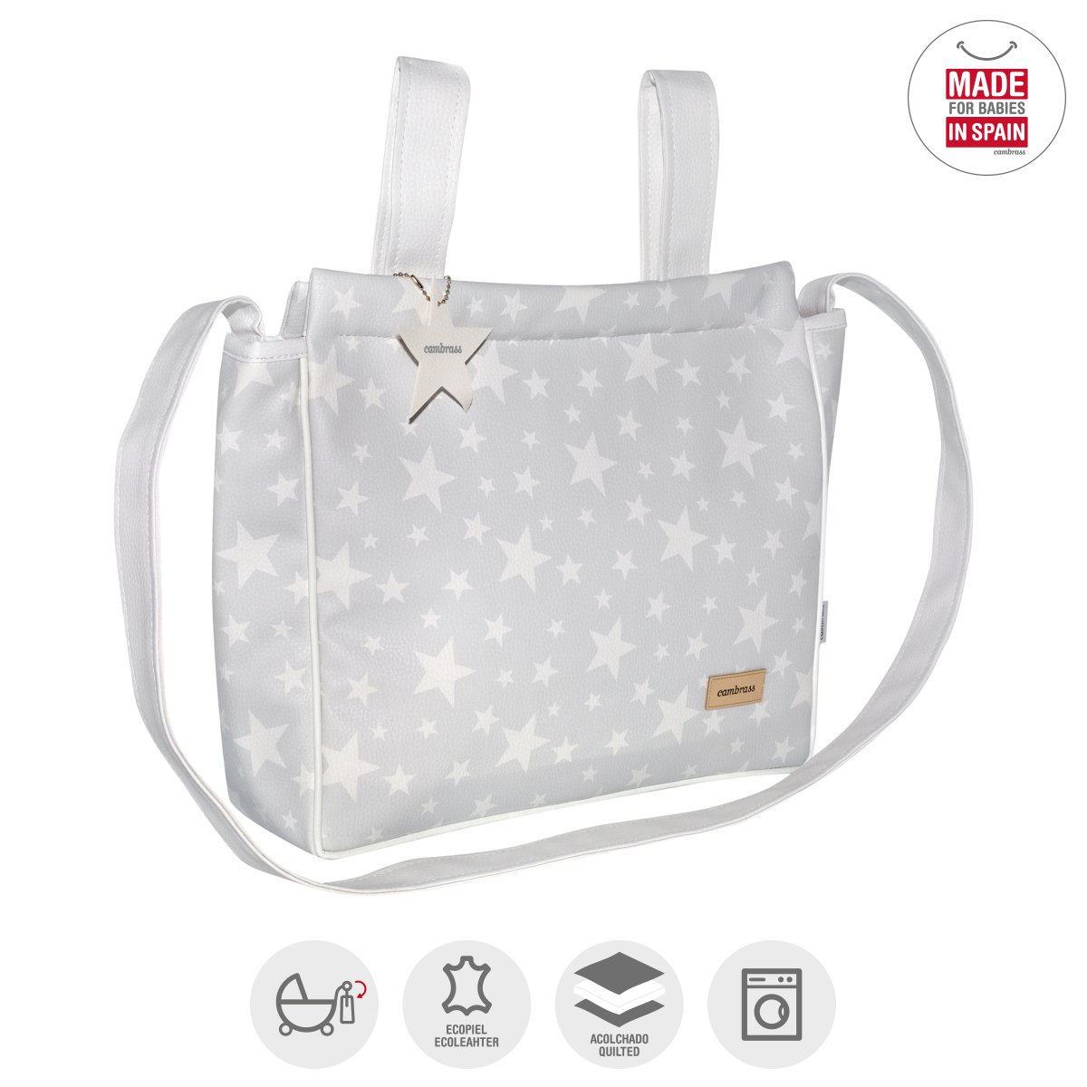 cambrass-etoile-39467-borsa-materna-13x40x33-cm-grigia image 2