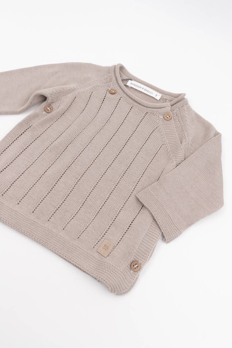bamboom-maglia-incrociata-trattini-cammello-33-linea-knitted-bamb image 2