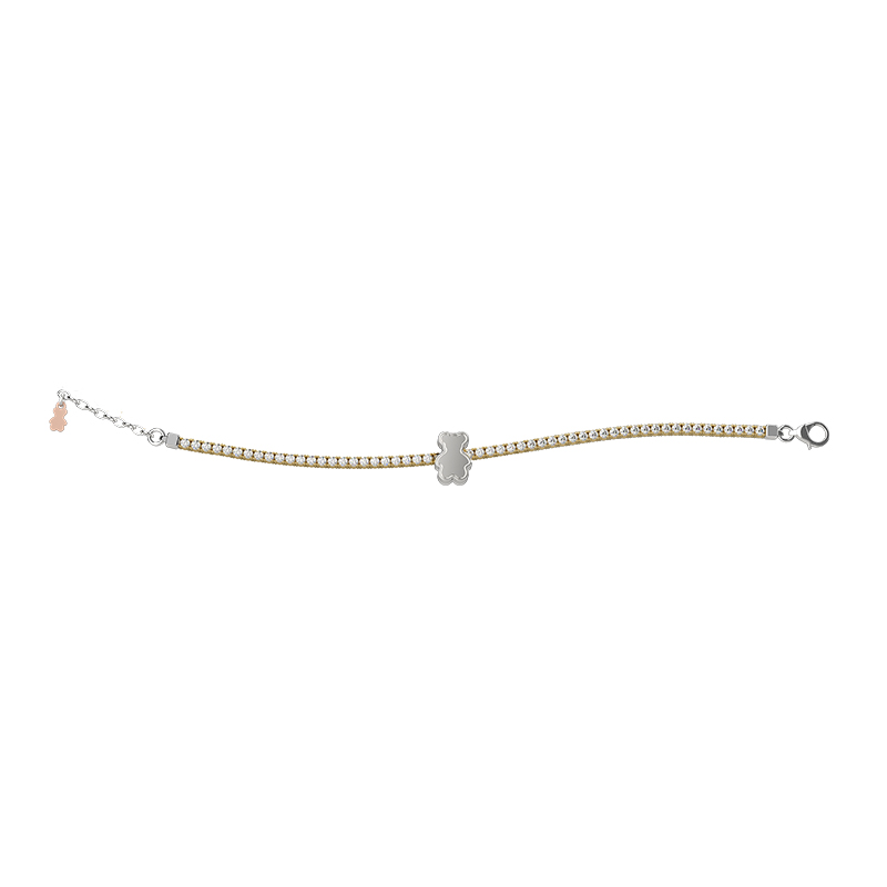 nanan-bijou-bracciale-tennis-mamma-argento-oro-orsetto-tato image 1