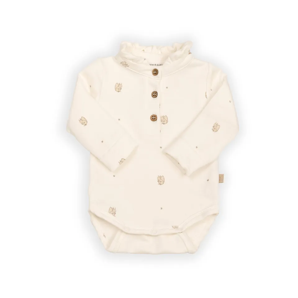 bamboom-body-a-polo-con-colletto-volant-print-squirrel-344 image 1