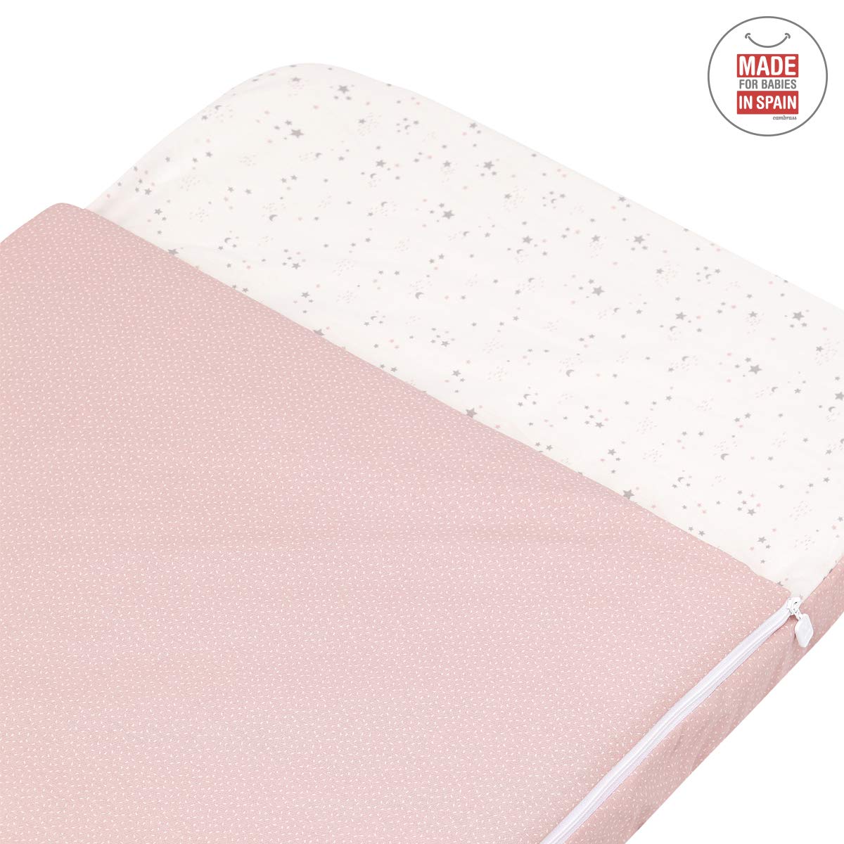 cambrass-nest-piumino-sacco-mini-culla-49-5x83-5-cm-sky-pink-con-zip-ykk image 4