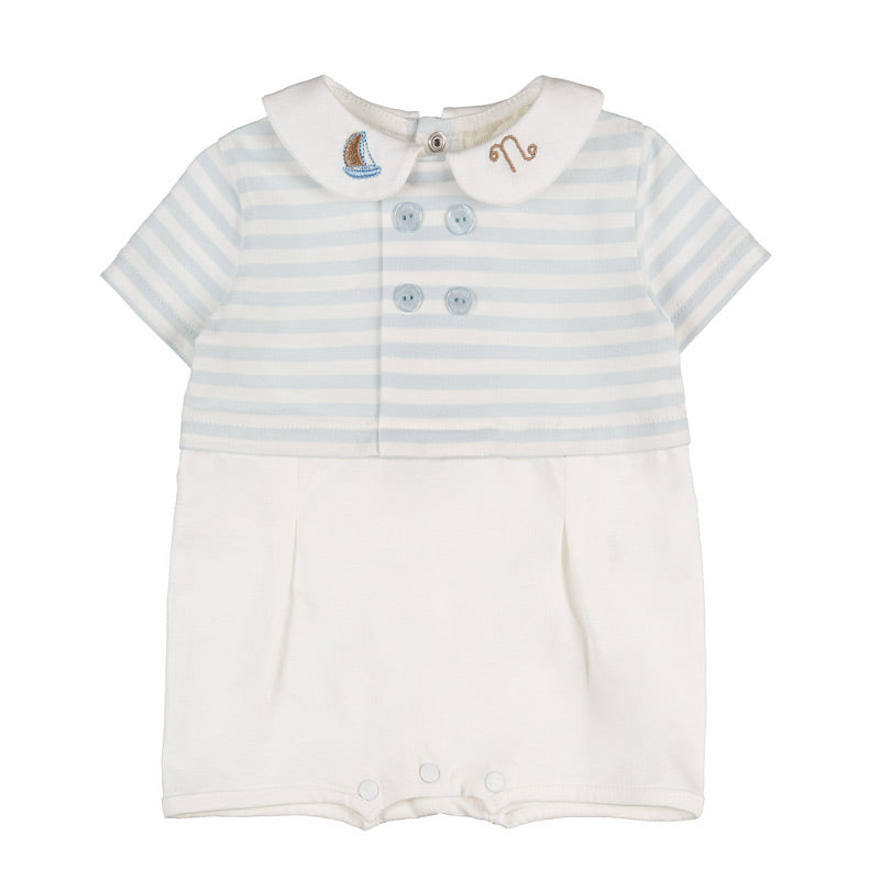 nanan-pagliaccetto-azzurro-a-righe-in-cotone image 1