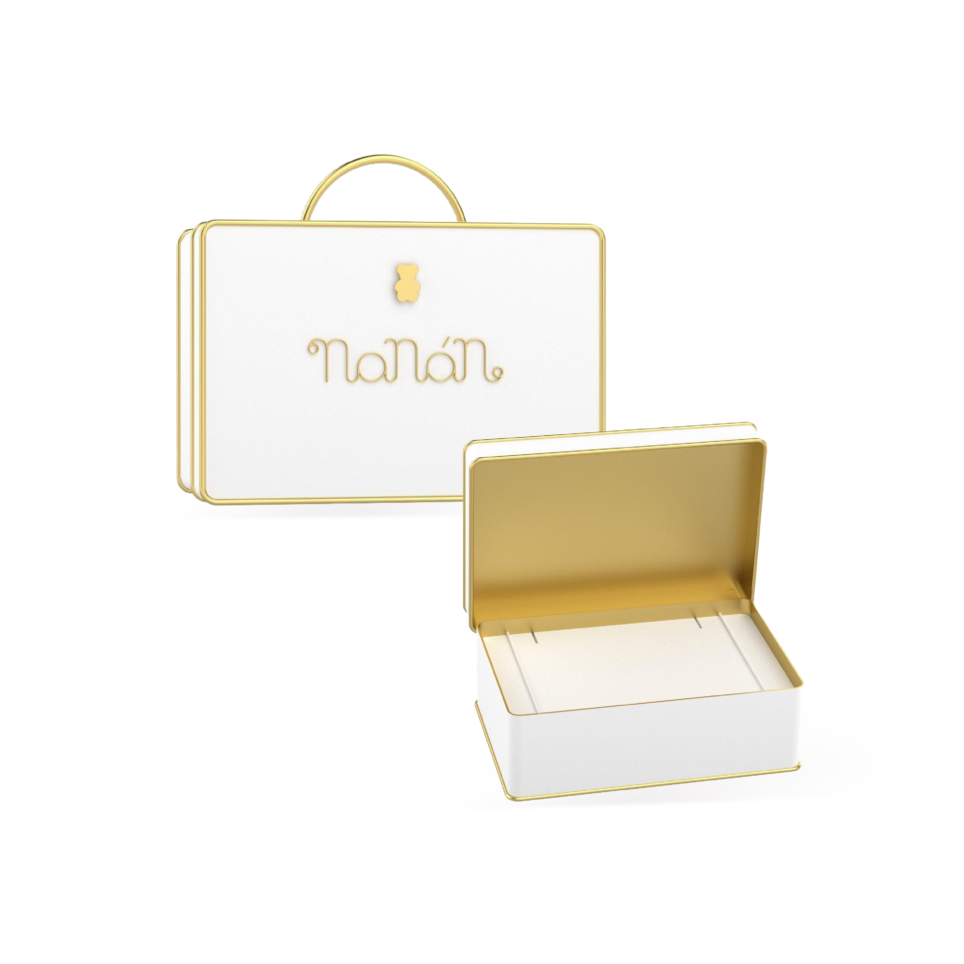 nanan-bracciale-oro-9kt-con-targhetta-e-charm-farfalla-rosa image 3