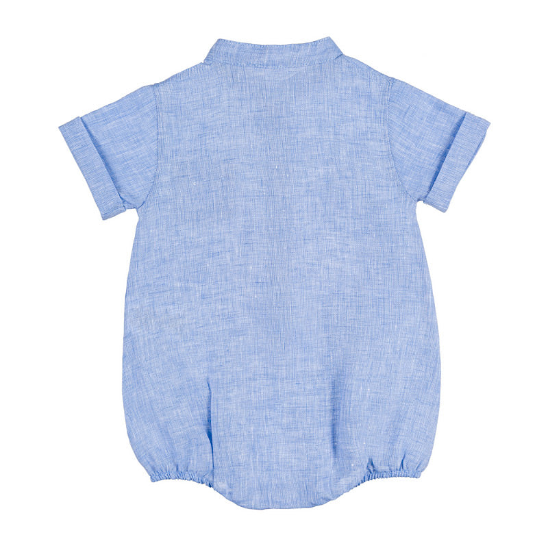 nanan-body-camicia-azzurra-in-lino-maniche-corte image 2
