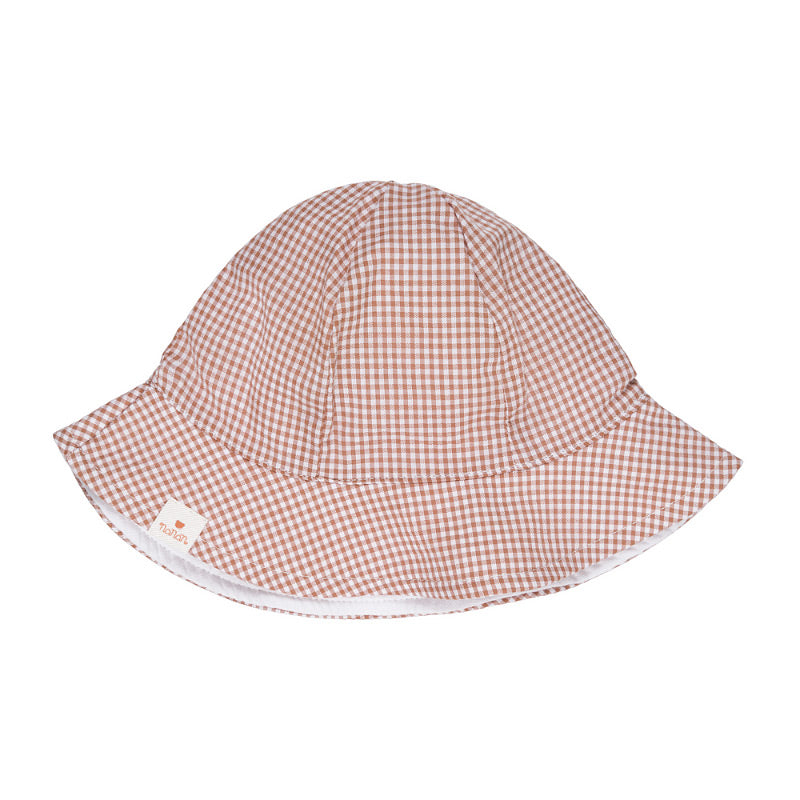 nanan-cappello-alla-pescatora-in-vichy-marrone image 1