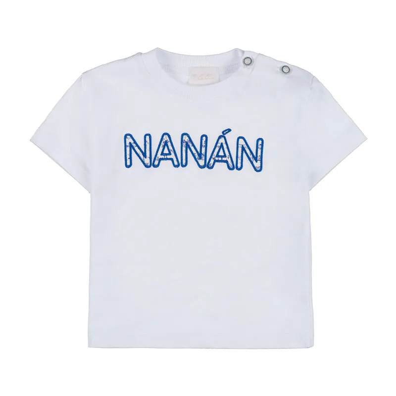 nanan-t-shirt-bianca-con-logo-ricamato image 1