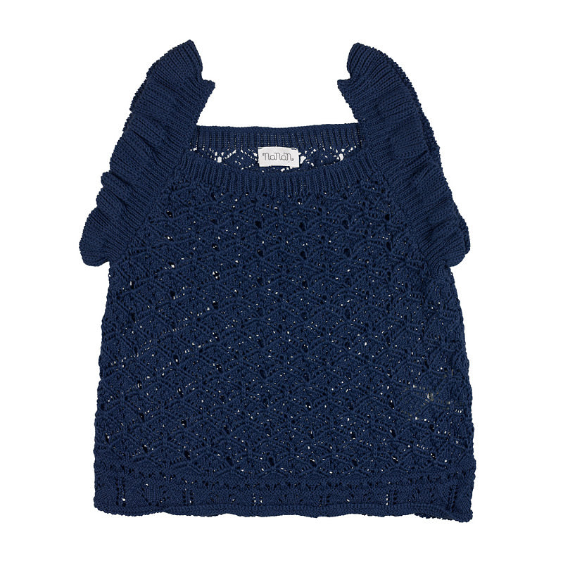 nanan-gilet-blu-in-maglia-con-spalline-frappa image 3