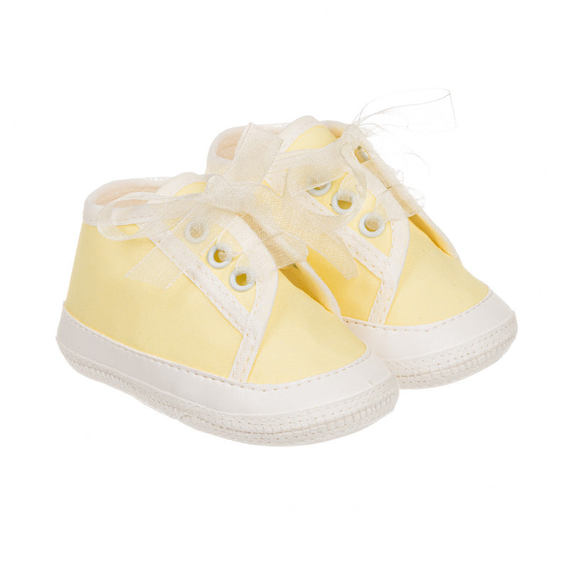 nanan-sneakers-gialle-con-fiocco-neonato-made-in-italy image 1