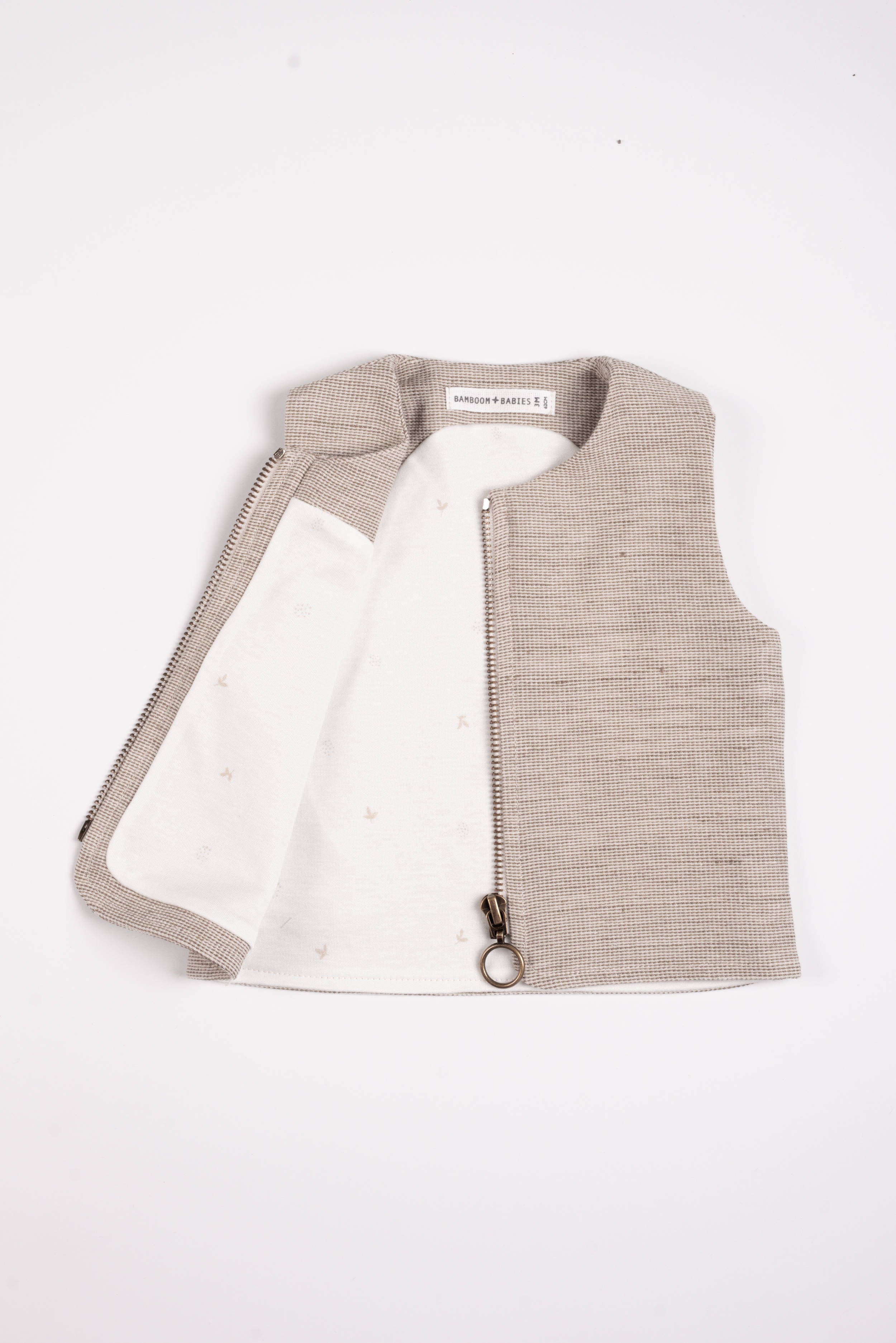 bamboom-gilet-orso-con-zip-mustard-270-bimbo image 3