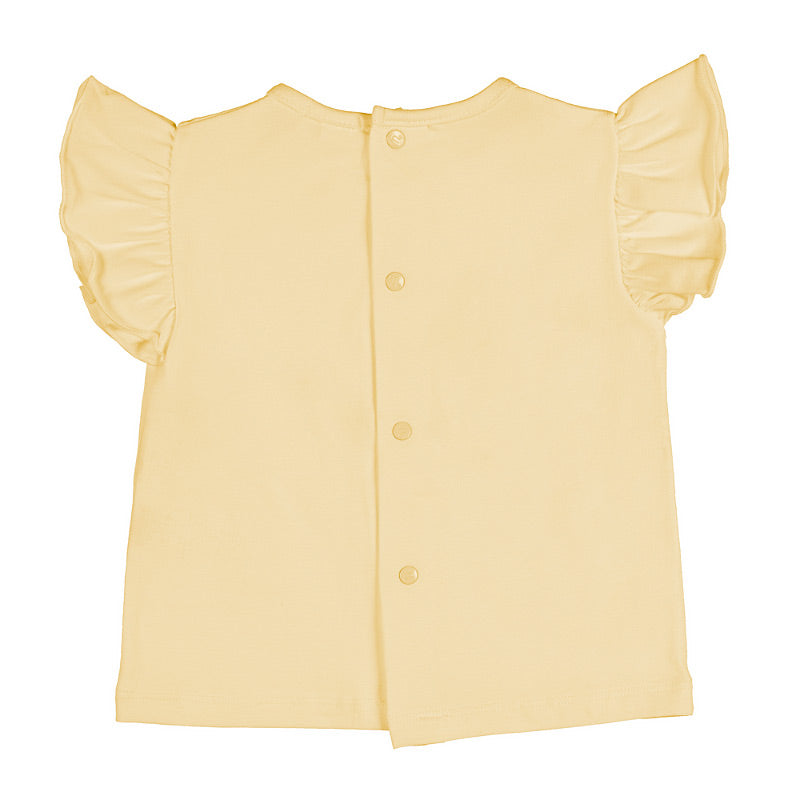 nanan-t-shirt-gialla-con-libellula-t-shirt-bimba-maniche-a-volant image 2