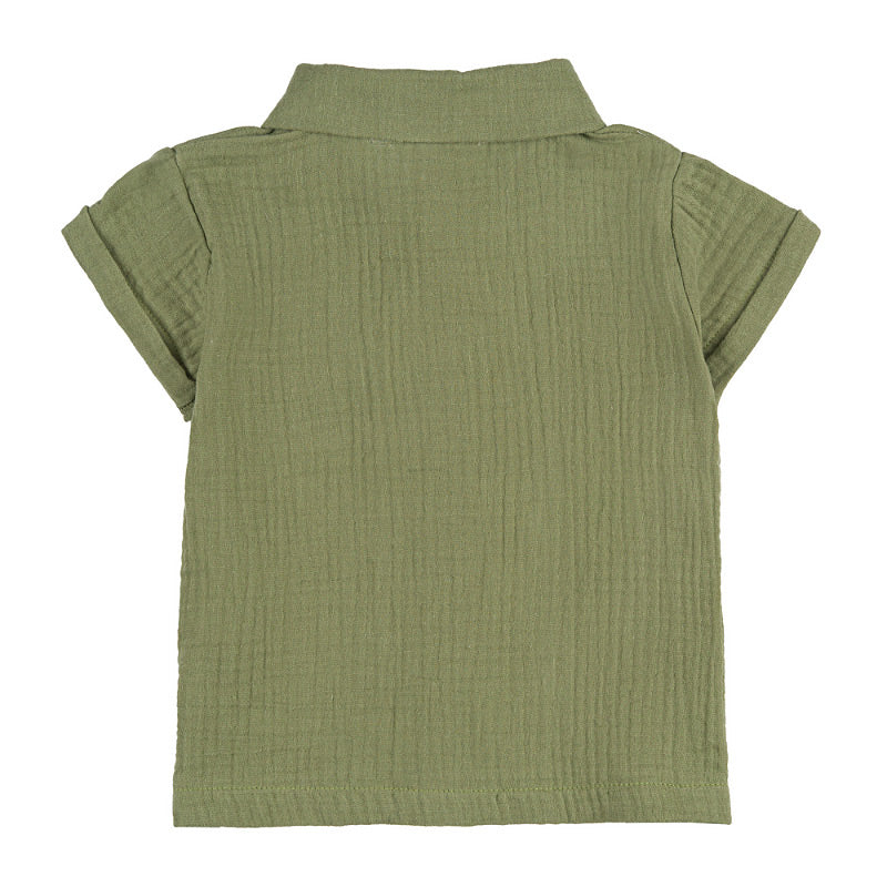 nanan-completo-camicia-shorts-verde-cotone-organico image 3