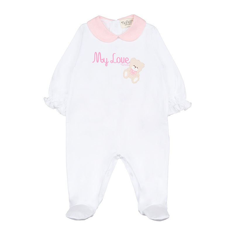 nanan-my-love-tutina-neonato-con-colletto-e-orsetto image 1