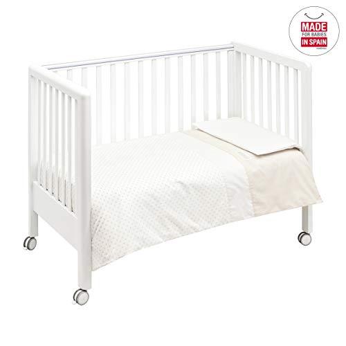 cambrass-35098-set-copripiumino-100x140-cm-federa-cuscino-star-beige image 5