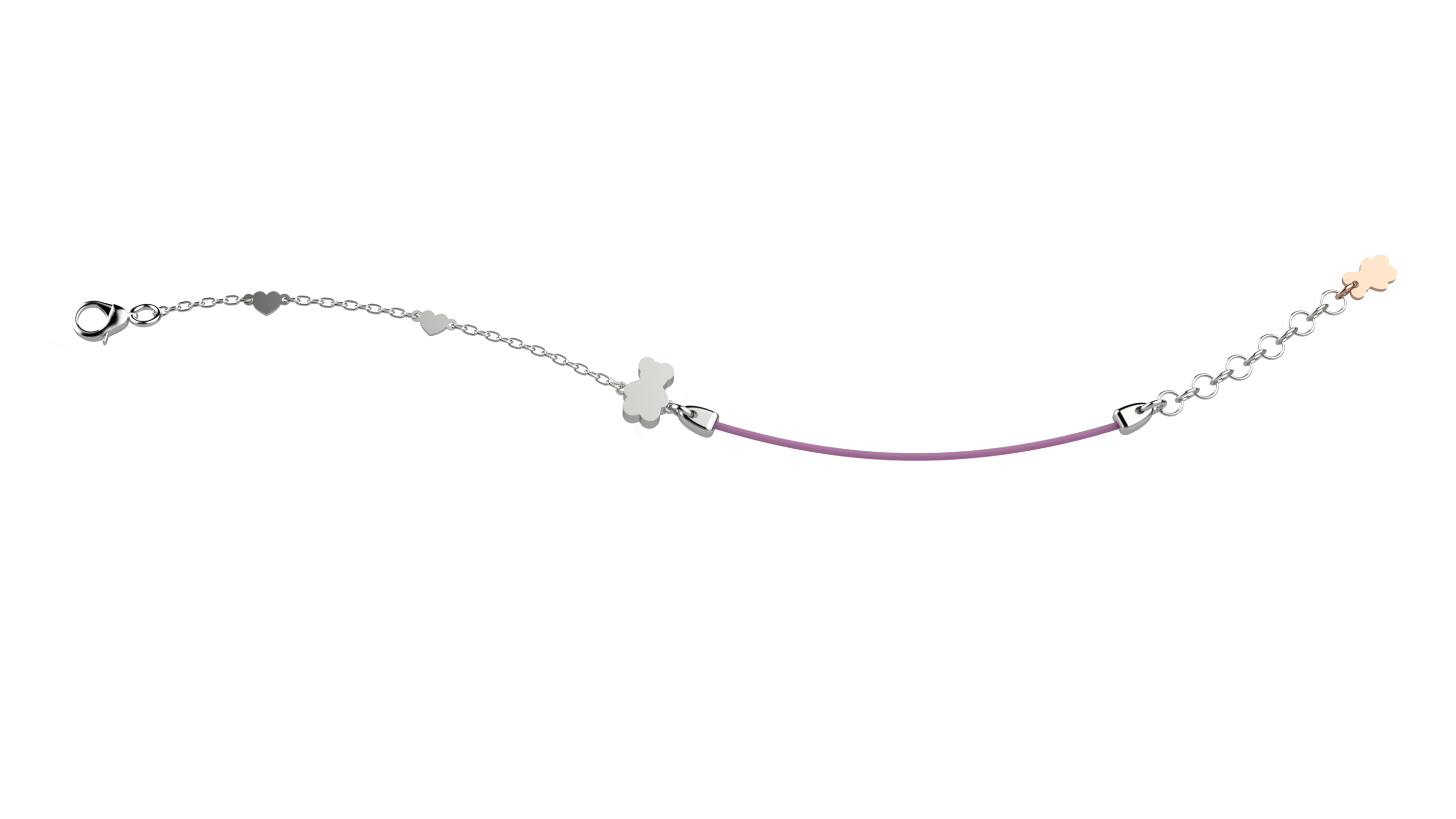 nanan-bijou-bracciale-argento-925-con-orsetto-laccio-lilla image 2