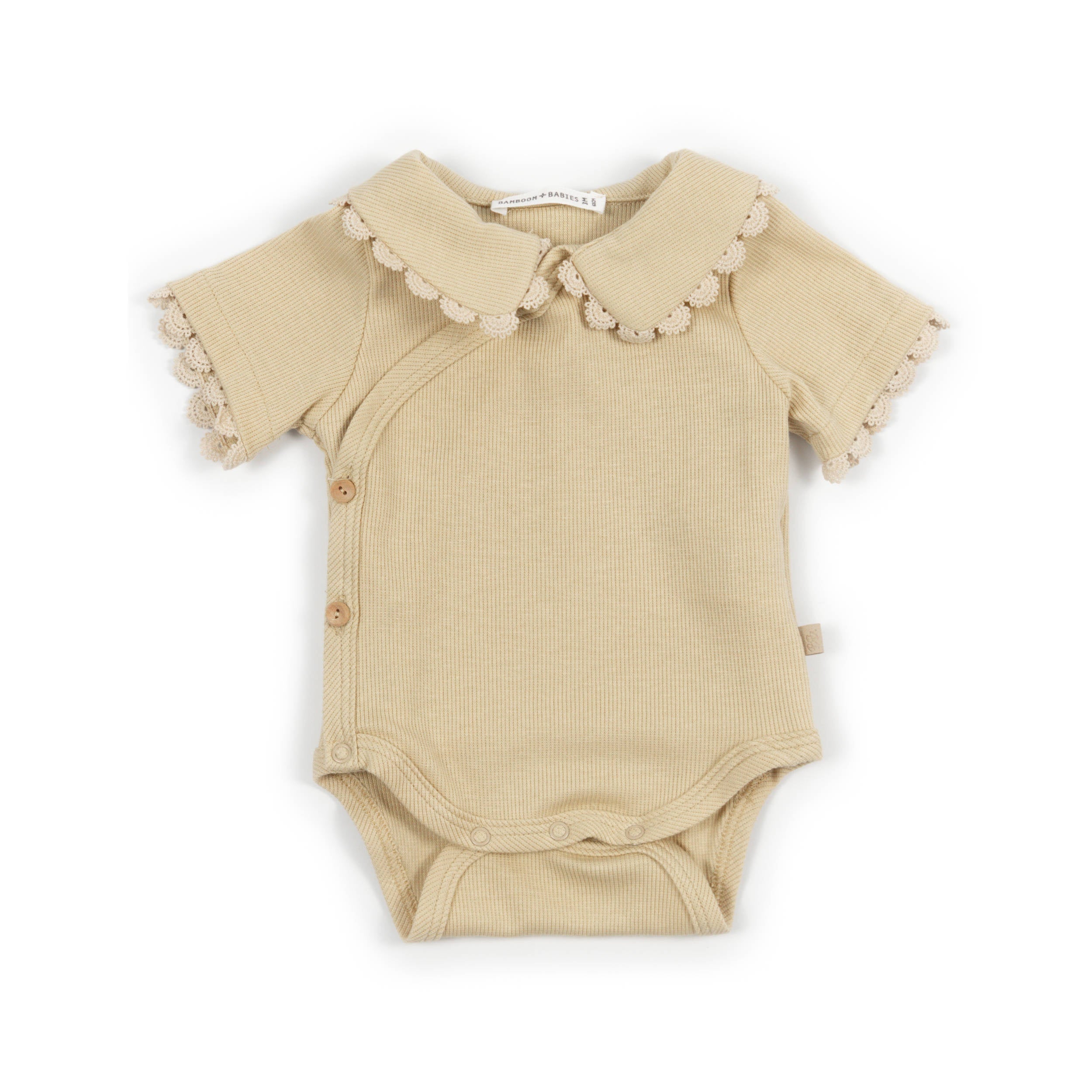 bamboom-body-con-colletto-embroidery-mustard-270-manica-corta image 1