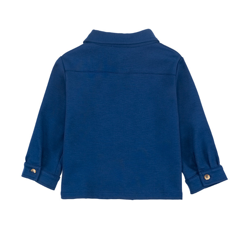 nanan-giacca-camicia-blu-punto-milano-con-taschino-bimbo image 2