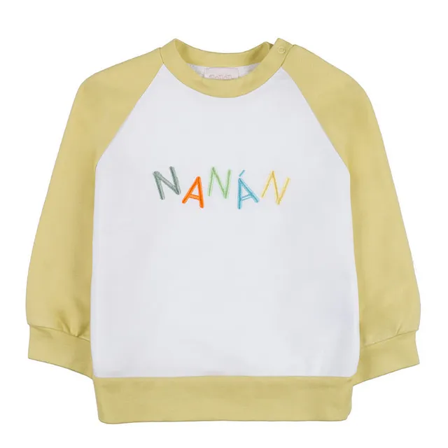 nanan-felpa-con-maniche-raglan-e-scritta-nan-n-colorata image 1